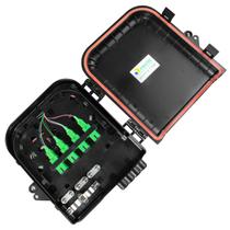 Caixa de Atendimento CTO Montada com Splitter 1x8 com Adaptadores SC-APC