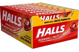 Caixa De Bala Drops Sabor Morango - 21 Unidades - Halls