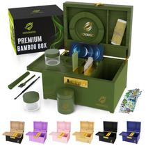 Caixa de bambu grande HOVANZO Premium - Caixa decorativa de armazenamento com fechadura combinada - Caixa de armazenamento Caixa de armazenamento com fechadura de madeira - Caixa decorativa para casa Caixa de bambu grande HOVANZO Premium - Caixa decorativa de armazenamento com fechadura combinada - Caixa de armazenamento Caixa de armazenamento com fechadura de madeira - Caixa decorativa para casa