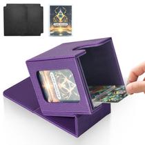 Caixa de baralho de cartas Jaffzora para MTG Commander Purple com 100 cartas