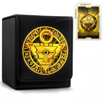 Caixa de baralho de cartas Sabermaster 110 Card Storage YGO MTG Leather