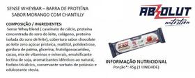 Caixa de barra de Proteína Sense Whey Bar com 12 unidade - Absolut Nutrition