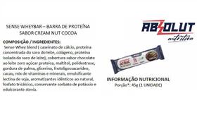Caixa de barra de Proteína Sense Whey Bar com 12 unidade - Absolut Nutrition