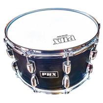 Caixa De Bateria 14x8 Madeira Revestimento PVC Preto 10 Afinações Esteira 24 Fios 580 BKW PHX