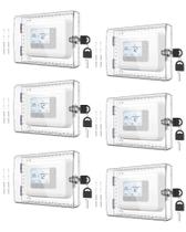 Caixa de bloqueio de termostato AUURIO 7x14x7 cm Clear PC, pacote com 6 Caixa de bloqueio de termostato AUURIO 7x14x7 cm Clear PC, pacote com 6