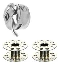 Caixa De Bobina + 2 Bobina Carretilha Para Máquina Doméstica - Taiwan Collection Caixa De Bobina + 2 Bobina Carretilha Para Máquina Doméstica - Taiwan Collection