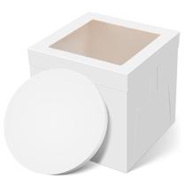 Caixa de bolo Kootek 30x30x30cm com janela para bolo de várias camadas Caixa de bolo Kootek 30x30x30cm com janela para bolo de várias camadas