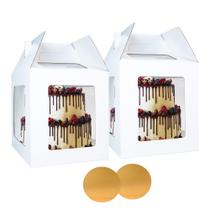 Caixa de bolo Yeplan Tall, 2 pacotes com tábua de bolo 30x30x35cm Caixa de bolo Yeplan Tall, 2 pacotes com tábua de bolo 30x30x35cm