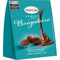 Caixa de Bombom Trufa Chocolate ao Leite Recheio de Brigadeiro 55g - TopCau