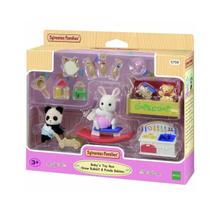 Caixa de Brinquedos Bebê Coelho e Panda - Sylvanian Families 5709 Epoch