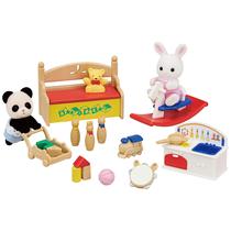 Caixa de Brinquedos Calico Critters Baby's - Com Bebês Coelho da Neve e Panda Caixa de Brinquedos Calico Critters Baby's - Com Bebês Coelho da Neve e Panda