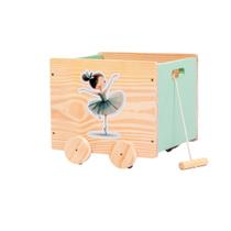 Caixa De Brinquedos com Rodinhas E Puxador A Pequena Bailarina - Curumim Kidsroom Caixa De Brinquedos com Rodinhas E Puxador A Pequena Bailarina - Curumim Kidsroom