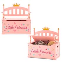 Caixa de Brinquedos Costzon 2 em 1 - Banco de Armazenamento Rosa Caixa de Brinquedos Costzon 2 em 1 - Banco de Armazenamento Rosa