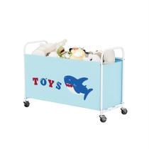 Caixa de Brinquedos GRANNY SAYS Grande com Rodas 135L Azul para Meninos