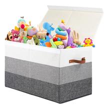 Caixa de Brinquedos Mayniu Large 83L com Divisórias - Cinza Gradiente