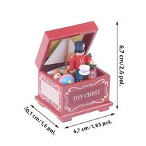 Caixa De Brinquedos Miniatura De Madeira Para Crianças, Modelo Quebra-Nozes De Natal 1:12, Caixa De Brinquedos Miniatura De Madeira Para Crianças, Modelo Quebra-Nozes De Natal 1:12,