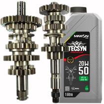 Caixa de câmbio marcha completo XTZ125 YBR125 2000 a 2005 partida de pedal e elétrica com óleo