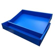 Caixa de Camisa polionda na cor azul 24809