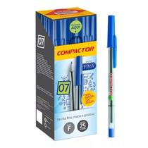 Caixa De Caneta 0.7 Escrita Ponta Fina Compactor 25un Cores