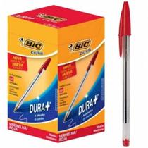 Caixa de caneta bic vermelha