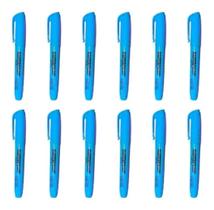 Caixa de Caneta Marca Texto Azul Neon - 12 Unid - Masterprint Caixa de Caneta Marca Texto Azul Neon - 12 Unid - Masterprint