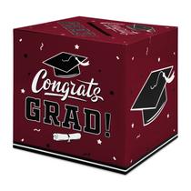 Caixa de cartão para decorações de festa de formatura Gatherfun Maroon Caixa de cartão para decorações de festa de formatura Gatherfun Maroon