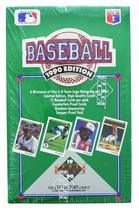 Caixa de cartas de beisebol Upper Deck 1990 com 36 pacotes metalizados