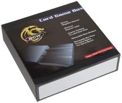 Caixa de cartas de jogo BCW de 3 filas preta com branco contém 2800 cartas