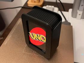 Caixa de Cartas UNO com Gaveta Impressão 3D PLA Organizador Moderno