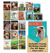 Caixa de cartões de felicitações Leanin' Tree Wildly Funny com 20 unidades sortidas
