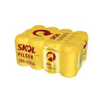 Caixa de cerveja skol com 12 unidades