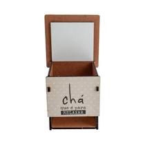 Caixa de Chá De Madeira MDF - Para Relaxar! Caixa de Chá De Madeira MDF - Para Relaxar!