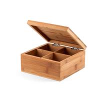 Caixa de Chá em Bambu com 4 Divisórias Caixa de Chá em Bambu com 4 Divisórias