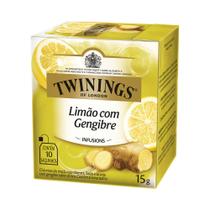 Caixa de Chá Limão com Gengibre 10 Sachês - Twinings Caixa de Chá Limão com Gengibre 10 Sachês - Twinings