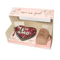 Caixa De Chocolate Coração Decoração Amor Sem Igual 500G - Macrozao