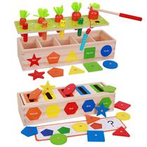 Caixa de classificação de formas de cores magnéticas AISHUN Montessori Caixa de classificação de formas de cores magnéticas AISHUN Montessori