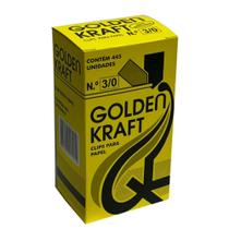 Caixa de Clips 3/0 Com 445 Unidades Golden Kraft