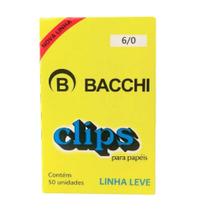 Caixa de Clips Linha Leve 6/0 Caixa com 50 Unidades Bacchi