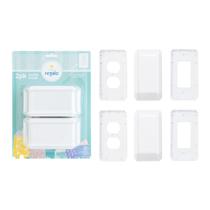 Caixa de cobertura de saída Regalo Child Safety branca, pacote com 2 unidades Caixa de cobertura de saída Regalo Child Safety branca, pacote com 2 unidades