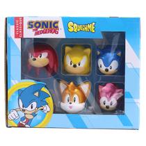 Caixa de colecionador SquishMe Série 1 Sonic The Hedgehog, pacote com 5