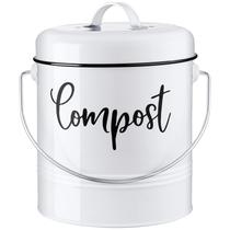 Caixa de compostagem DAYYET 5L Farmhouse Kitchen Bancada branca