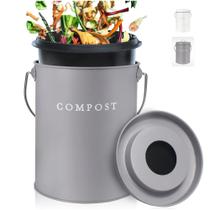 Caixa de compostagem FINESSY Indoor Kitchen em aço inoxidável 5L