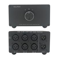 Caixa de comutação de áudio SOLUPEAK X301 3-Way XLR Stereo