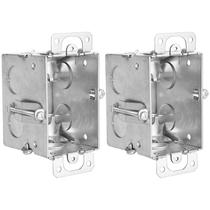 Caixa de comutação elétrica de metal Airmont 6,35 x 10,72 x 6,68 cm, pacote com 2 Caixa de comutação elétrica de metal Airmont 6,35 x 10,72 x 6,68 cm, pacote com 2