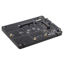 Caixa de conversor de adaptador para M.2 NGFF B-Key e SSD mSATA para SATA 3.0 Caixa de conversor de adaptador para M.2 NGFF B-Key e SSD mSATA para SATA 3.0