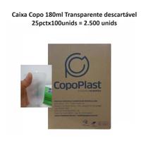 Caixa de Copo Descartável 50ml (50pctx100un = 5000 unids) Transparente - Copoplast