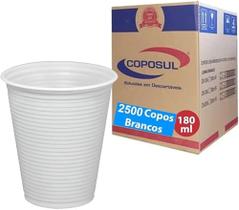 Caixa de copos Descartaveis 180ml (Água/suco) com 2500 un Faça fácil