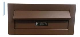 Caixa De Correio Aço Inox Marrom Carta Corten Muro 35x15