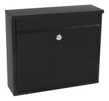 Caixa De Correio Aco Preta 36x31x12 Cm Com Fechadura Caixa De Correio Aco Preta 36x31x12 Cm Com Fechadura