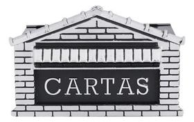 Caixa De Correio Aluminio Prata Decorarte Com Cadeado